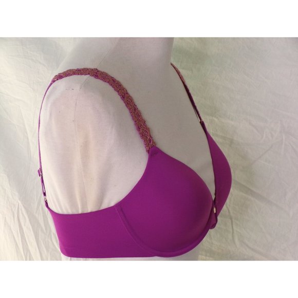 NATORI Rose Dream Custom Coverage UW T-Shirt Bra Purple 32C #731080 NEW - Picture 4 of 6